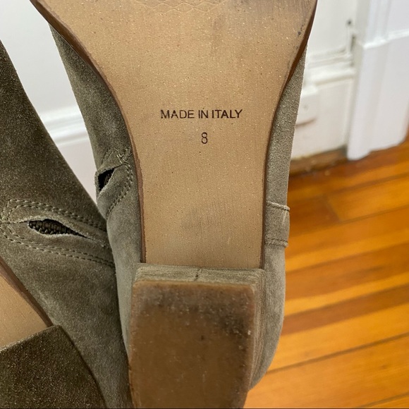 Madewell Billie Olive Suede Heeled Ankle Booties - Picture 9 of 10